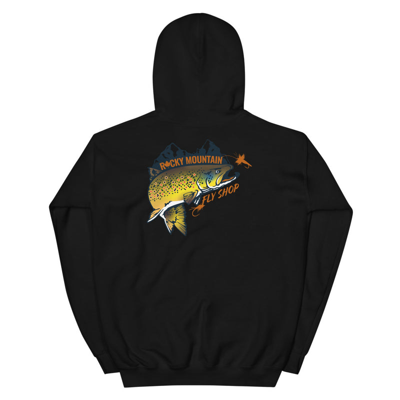 Load image into Gallery viewer, Rocky Mountain Fly Shop - Rocky Mountain &amp; Logo Unisex Hoodie

