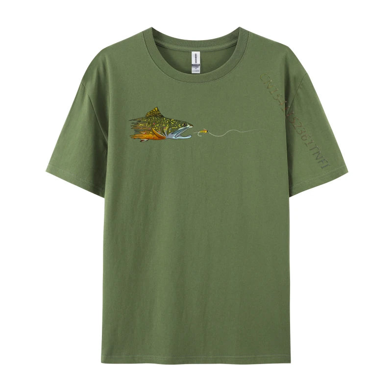 Load image into Gallery viewer, Brook Trout Fly Eat T-shirts
