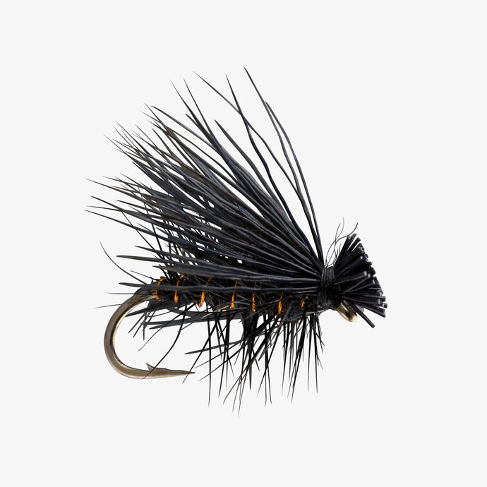 Elk Hair Caddis -BLACK - Hook Size #14