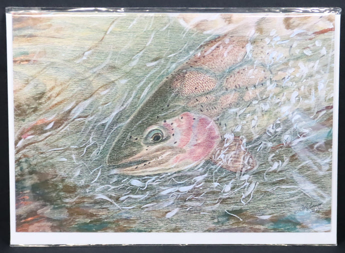 Trout tracks Art Cards - Rainbow