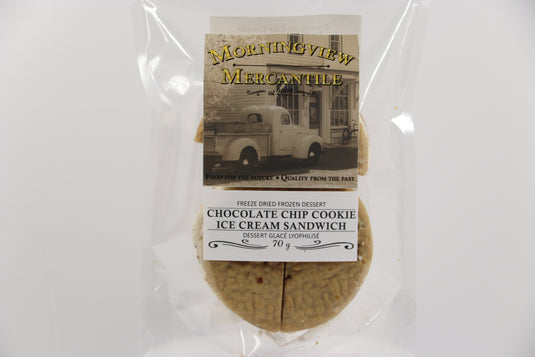 Morningview Mercantile - Freeze Dried Chocolate Chip Cookie Ice Cream Sandwich's