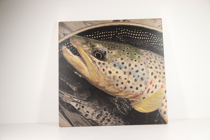 Trout Tracks Art Cards - Lynda's Brown - Printed Card