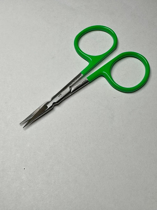 Anadromous - Arrow Point Scissors Curved 4" - Green