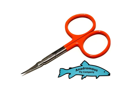Anadromous - Arrow Point Scissors Curved 3.5" - Orange
