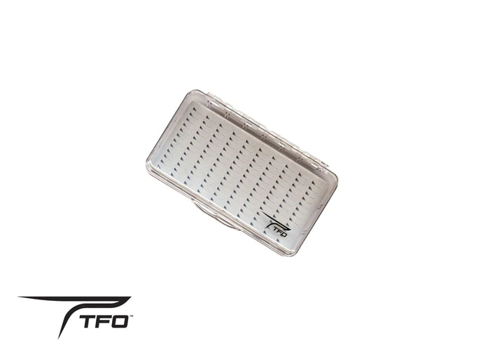 TFO - Clear Fly Box w/split foam holds 120 Flies