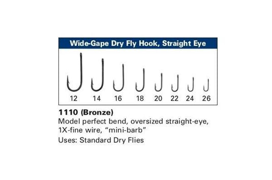 DAIICHI 1110 - Wide Gape Dry Fly Hook Straight Eye - Rocky Mountain Fly Shop
