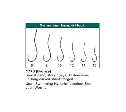 Daiichi 1770 Swimming Nymph Hook Size 12
