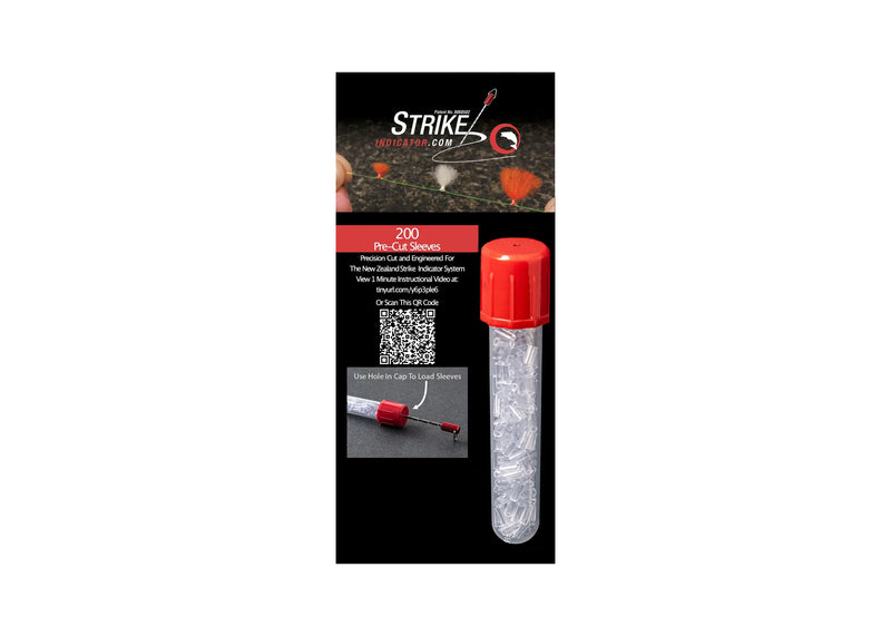 Load image into Gallery viewer, New Zealand Strike Indicator pre-cut sleeves &amp; vial (200 count)
