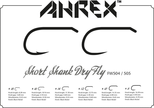Ahrex - FW505 / SHORT SHANK DRY BARBLESS