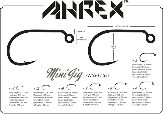 Ahrex - FW551 Mini Jig Barbless