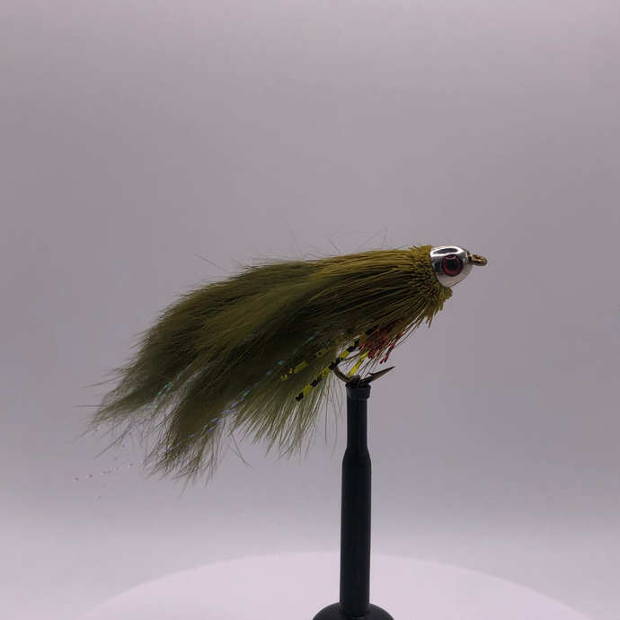 CH Cross-eyed Muddler - OLIVE - Hook Size #4