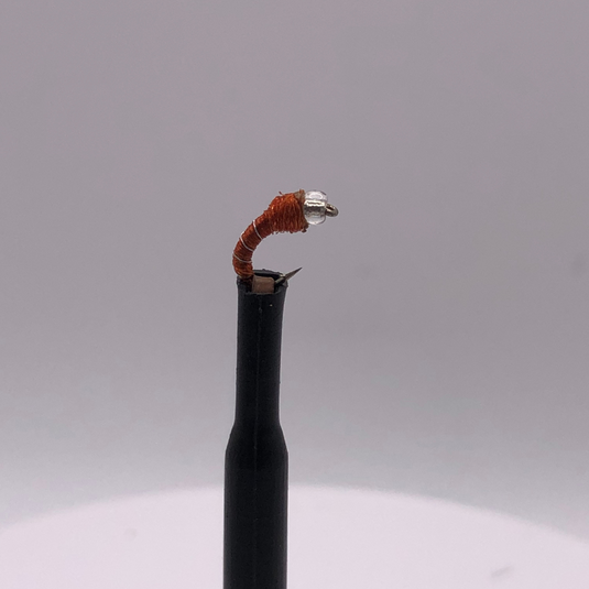 Glass Bead Midge - BROWN - Hook Size