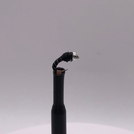 Glass Bead Midge - BLACK - Hook Size #16