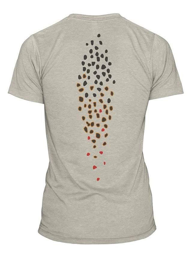 Load image into Gallery viewer, RepYourWater-Brown Trout Skin Spine Tee - Rocky Mountain Fly Shop
