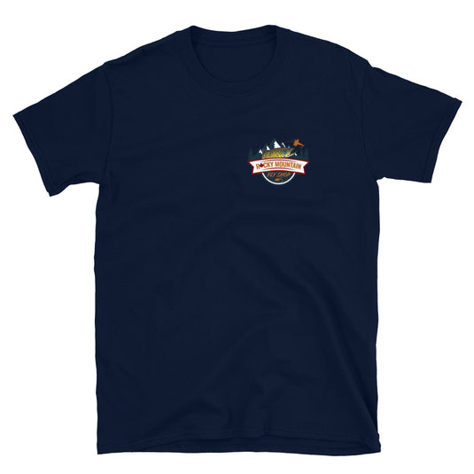 Rocky Mountain Fly Shop - Rocky Mountain & Logo Soft Short-Sleeve Unisex T-Shirt