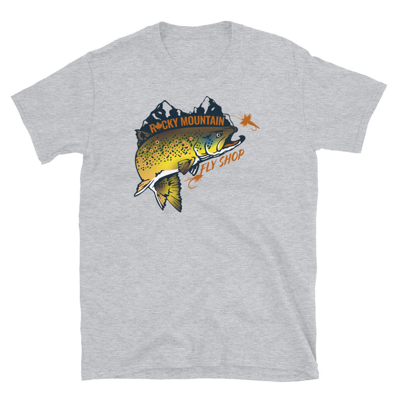 Load image into Gallery viewer, Rocky Mountain Fly Shop - Rocky Mountain Soft Short-Sleeve Unisex T-Shirt
