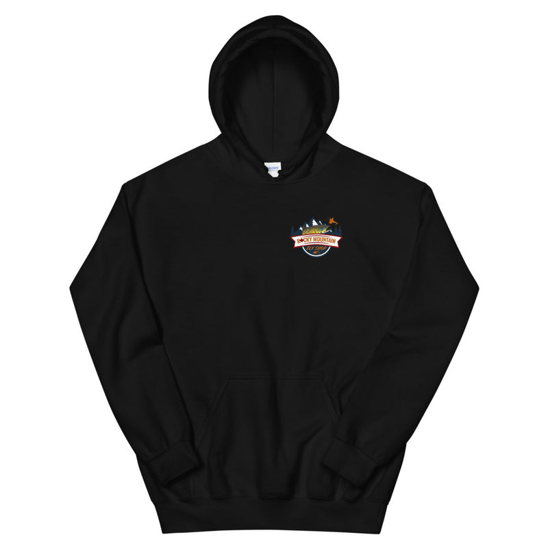 Load image into Gallery viewer, Rocky Mountain Fly Shop - Rocky Mountain &amp; Logo Unisex Hoodie
