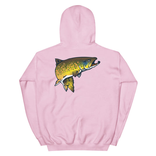 Rocky Mountain Fly Shop - Squatchy Brown Trout Unisex Hoodie
