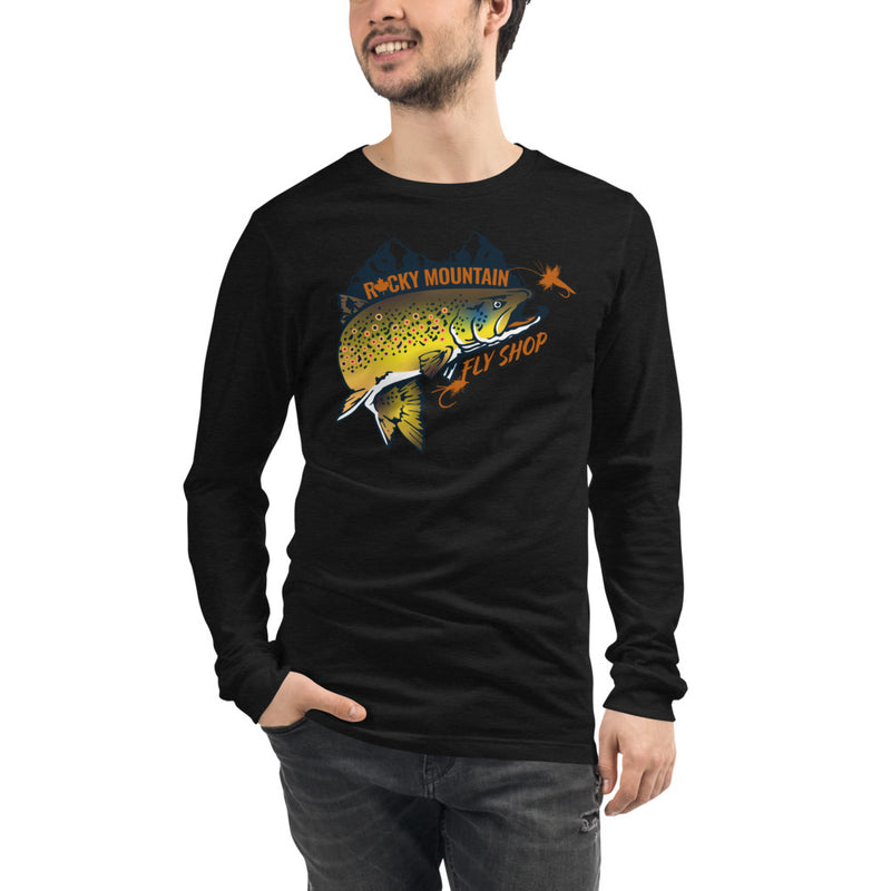 Load image into Gallery viewer, Rocky Mountain Fly Shop - Rocky Mountain Unisex Long Sleeve Tee

