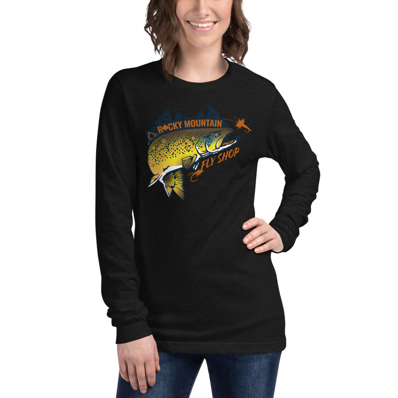 Load image into Gallery viewer, Rocky Mountain Fly Shop - Rocky Mountain Unisex Long Sleeve Tee
