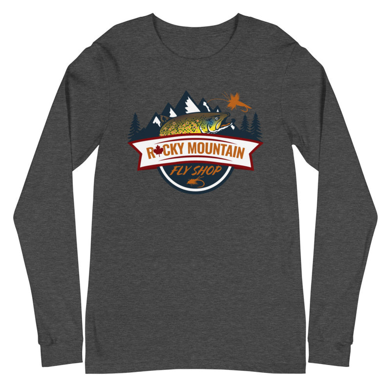 Load image into Gallery viewer, Rocky Mountain Fly Shop - RMFS Logo Unisex Long Sleeve Tee
