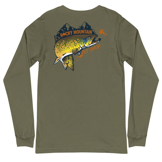 Rocky Mountain Fly Shop - Rocky Mountain & Logo Unisex Long Sleeve Tee
